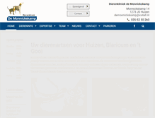 Tablet Screenshot of dierenkliniekdemonnickskamp.nl